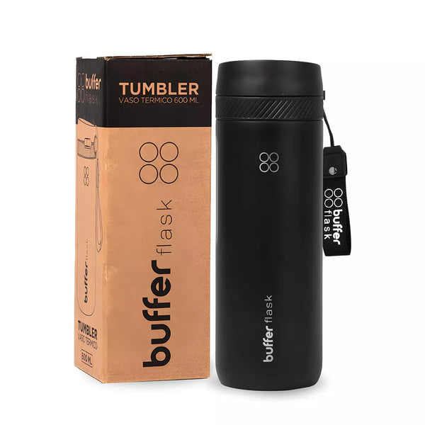 Mug Térmico Buffer 600 Ml Sellable - Color Negro